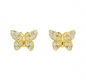 Preview: Stecker Schmetterling Zirkonia 8Kt 333 GOLD