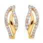 Preview: Creole 13,8x5,6mm Klappscharnier Zirkonia 8Kt 333 GOLD