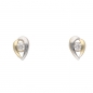 Preview: Ohrstecker bicolor Zirkonia 14Kt 585 GOLD