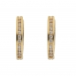 Preview: Creole 12,1x2mm Klappscharnier Zirkonia 14Kt 585 GOLD