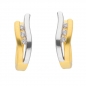 Preview: Creole 16,8x5mm Klappscharnier Zirkonia 14Kt 585 GOLD