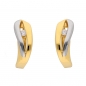 Preview: Creole bicolor 5,8x15mm Zirkonia 14Kt 585 GOLD