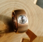 Preview: Ring aus Edelstahl rose 11 mm mit Kristall Steine nach Wahl