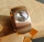 Preview: Ring aus Edelstahl rose 14 mm mit Kristall Stein nach Wahl