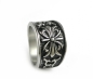 Preview: Ring Edelstahl Muster oxidiert Gr. 68