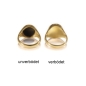 Preview: Siegelring ovale Platte Onyx 12x10mm 585 Gold