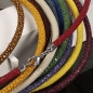 Preview: Armband oder Collier aus Rochenleder 3mm mit Karabiner 30 Farben