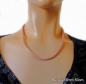 Preview: Exklusive Schlauchkette 3,2-6mm Collier Silber 925 rose vergoldet mit Karabinerverschluss 38cm