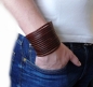 Preview: Armband Leder braun 19,5cm