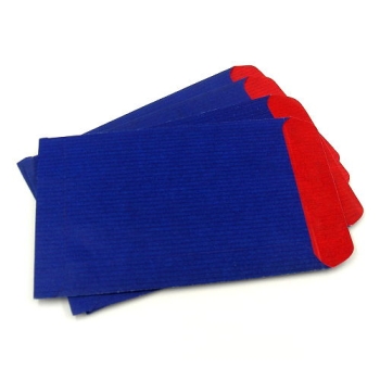 Schmucktüte 78x113mm blau-rot per 100 Stck