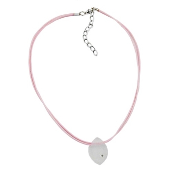 Kette, rosa kristall-transparent matt