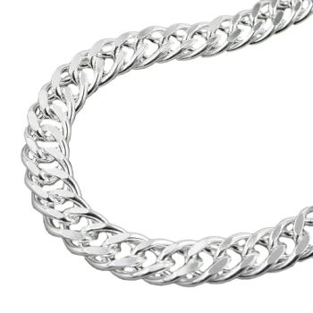 Armband 6mm Zwillingspanzerkette Silber 925 21cm