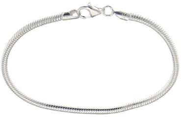 Armband Schlange 925 Silber für BEADS 19cm