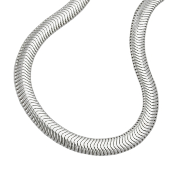 Kette 6x2mm flache Schlangenkette glänzend Silber 925 40cm