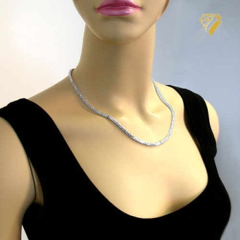 Kette Collier 3mm Königskette Silber 925 55cm