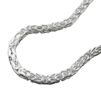 Kette 3x3mm Königskette vierkant glänzend Silber 925 45cm