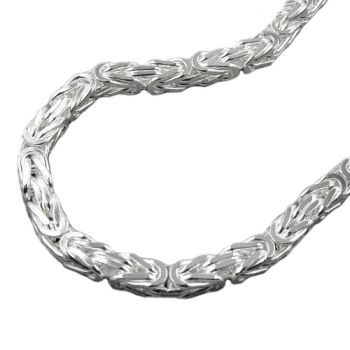 Armband 5x5mm Königskette vierkant glänzend Silber 925 23cm