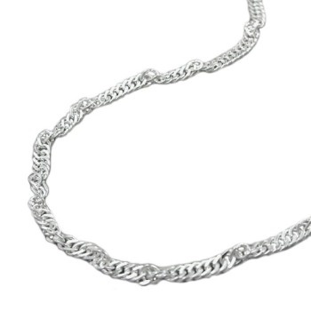 Kette 2mm Singapurkette diamantiert Silber 925 45cm