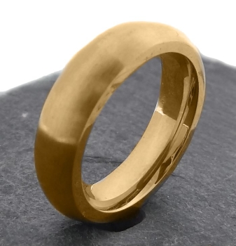 Ring 6mm Edelstahl rosé-goldplattiert