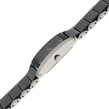 DUGENA Damenarmbanduhr black Quadra Ceramica 4460507 Quarz