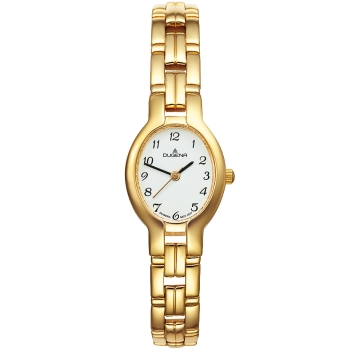 Dugena Damenuhr gold Schmuckbanduhr 1936214 Quarz