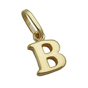 Anhänger 8x6mm Buchstabe B glänzend 9Kt GOLD