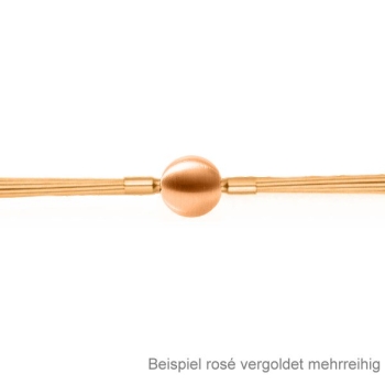 Edelstahl Collier rosé vergoldet  für Wechelschliesse 10-reihig