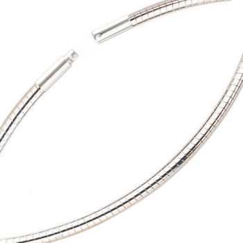 Collier Omegareifen 1,3mm Bajonett 925 Silber 50cm