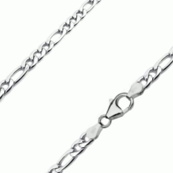 Kette Collier Figaro 5mm Silber 925, vergoldet, rosé vergoldet 42cm