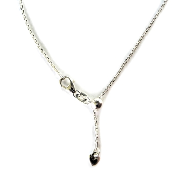 Collier Kette 80cm vario mit Herzanhänger 925 Silber