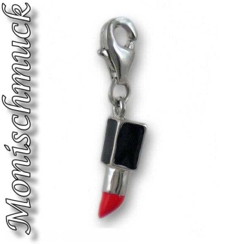 Anhänger Charm 925 Silber  "Lippenstift"