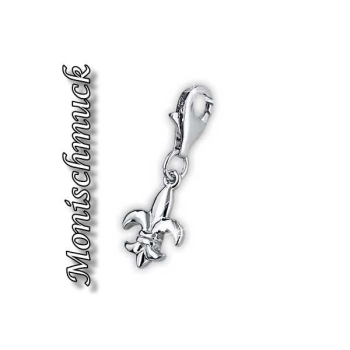 Anhänger Charm 925 Silber für Bettelarmband Lilie