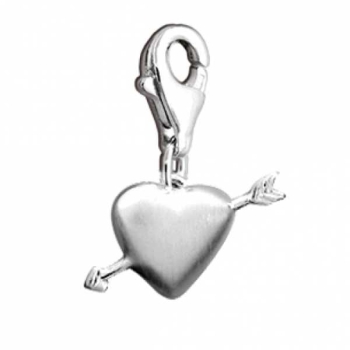 Anhänger Charm 925 Silber Herz Pfeil Amour