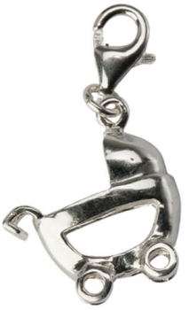 Anhänger Charm 925 Silber Kinderwagen für Bettelarmband