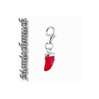 Anhänger Charm 925/- Sterling Silber "Zahn Red"