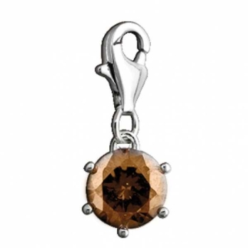 Anhänger, Charm Zirkonia topaz