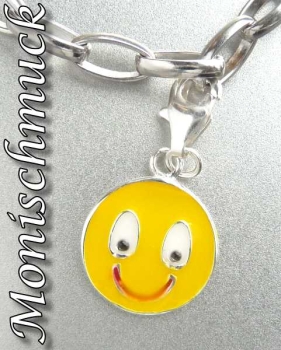 Charm Einhänger 925 Silber Motiv "Smile"