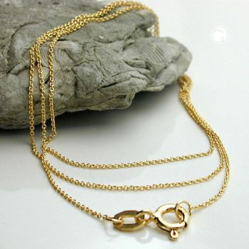 Kette 1,1mm Ankerkette rund 9Kt GOLD 45cm