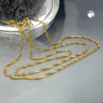 Kette 1,3mm Singapurkette 14Kt GOLD 42cm