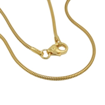 Kette 1,2mm Schlange rund 14Kt GOLD 50cm