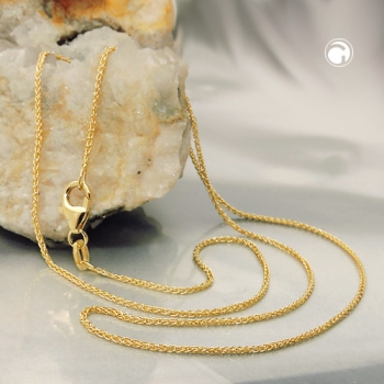 Kette 1,1mm Zopfkette 9Kt GOLD 45cm