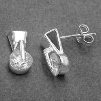 Ohrstecker Ohrring 13x6mm Dreieck mit Zirkonia Silber 925