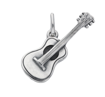 Anhänger Gitarre oxidiert Silber 925