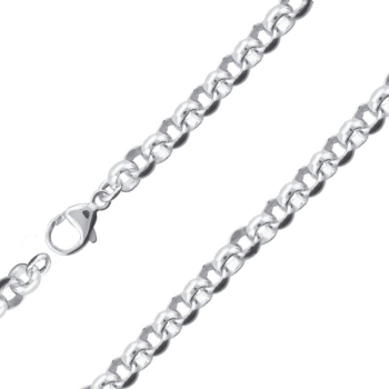 Collier Kette Ankerkette 6mm rund Erbskette Silber 925 45cm