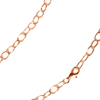 Armband Anker oval rund 17-19cm Silber 925, vergoldet, rosé vergoldet