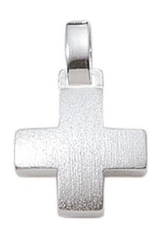 Anhänger Kreuz mattiert 11x11mm Silber 925