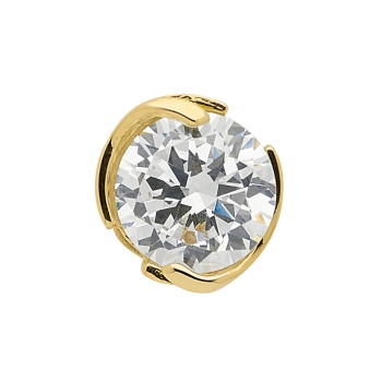 Anhänger 10mm Zirkonia 9Kt 375 GOLD