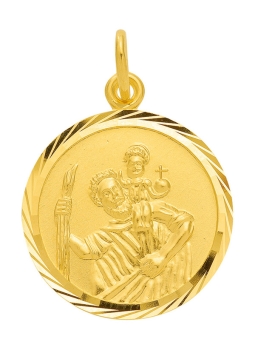 Anhänger Christophorus 16mm 8Kt 333 GOLD