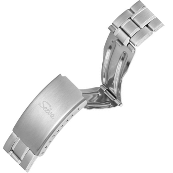 SELVA Damen Quarz Armbanduhr mit Edelstahlband, Zifferblatt silber Ø 27mm