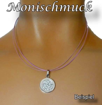 Exklusives Edelstahl Collier farbig 3-30 reihig mit Bajonettverschluss